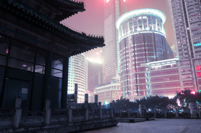 Eerie Photos Take You Down China’s Neon-Lit Alleyways