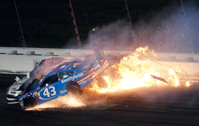 Photo of the Week: A Gnarly Nascar Pile Up in Kansas Ends in Flames