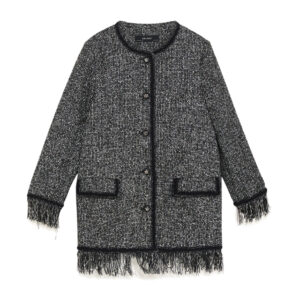 Tweed Jacket With Metallic Thread