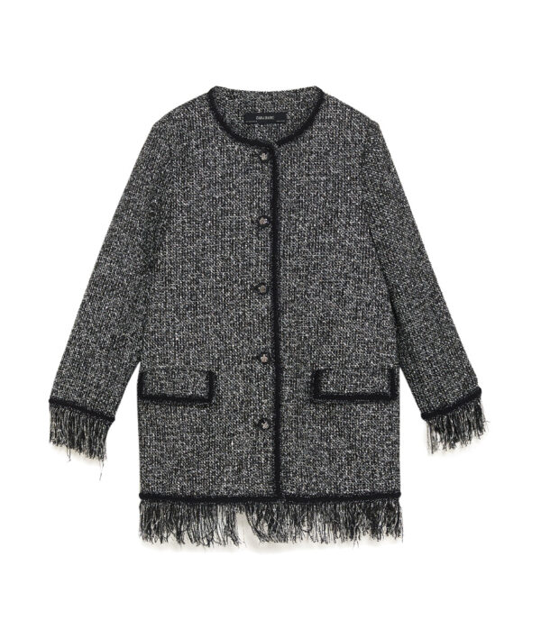 Tweed Jacket With Metallic Thread